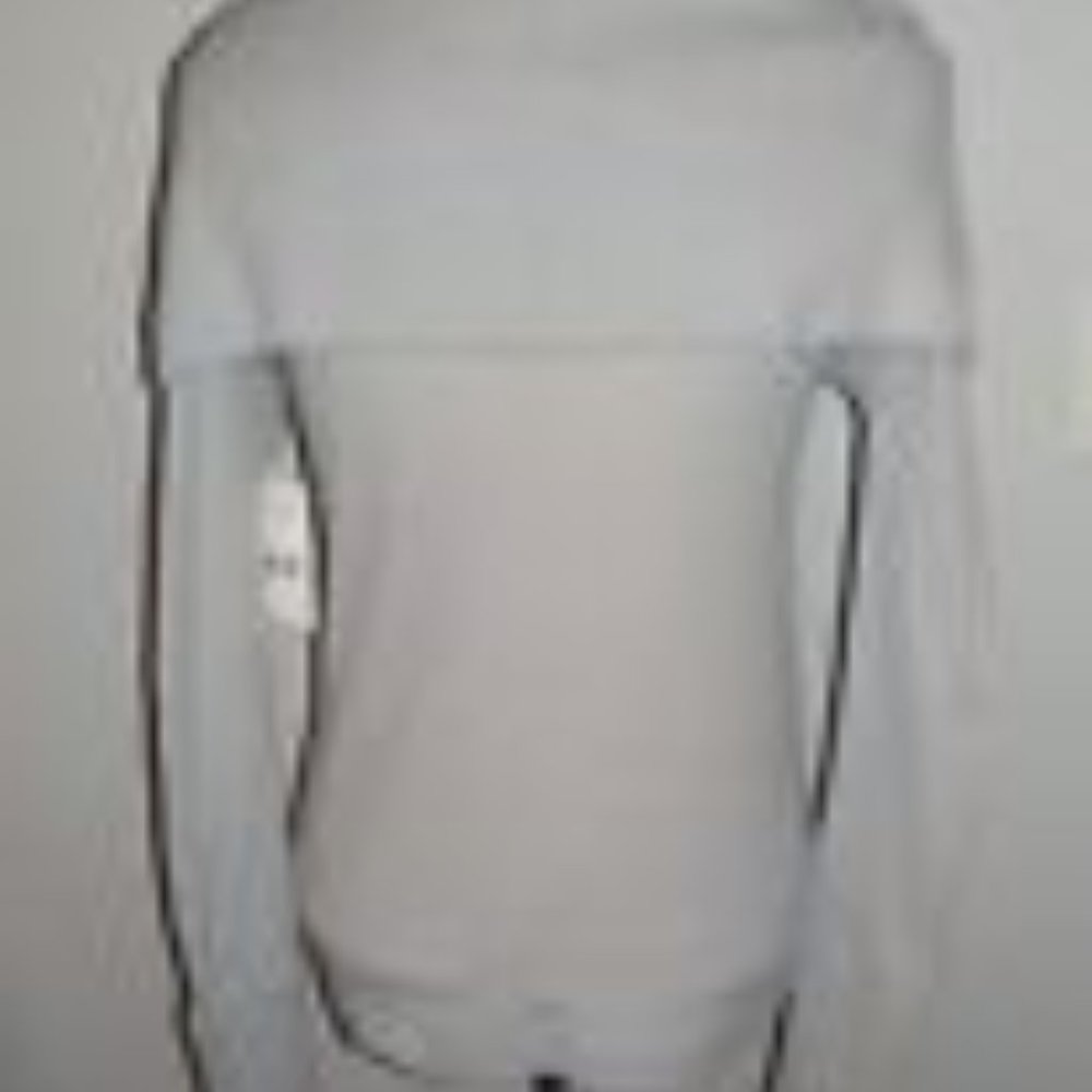 FREE PEOPLE -WE THE FREE MS SIZE LARGE CLOUD GRAY SNOWBUNNY OFF THE SHOULDER TOP - Picture 5 of 9